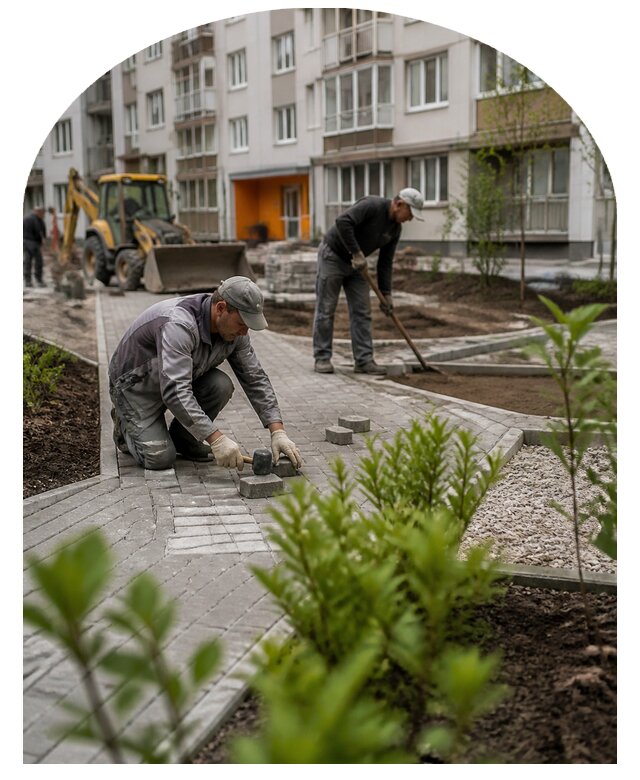 Благоустройство двора многоквартирного дома в Тольятти
